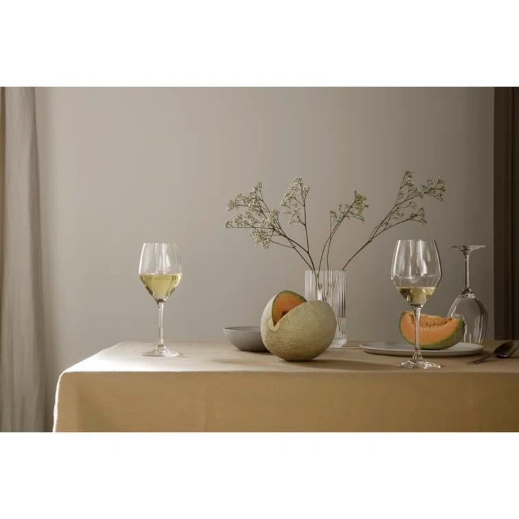 Elegant White Porcelain Fluted Table Vase