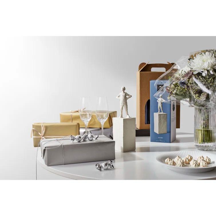 Elegant White Porcelain Fluted Table Vase