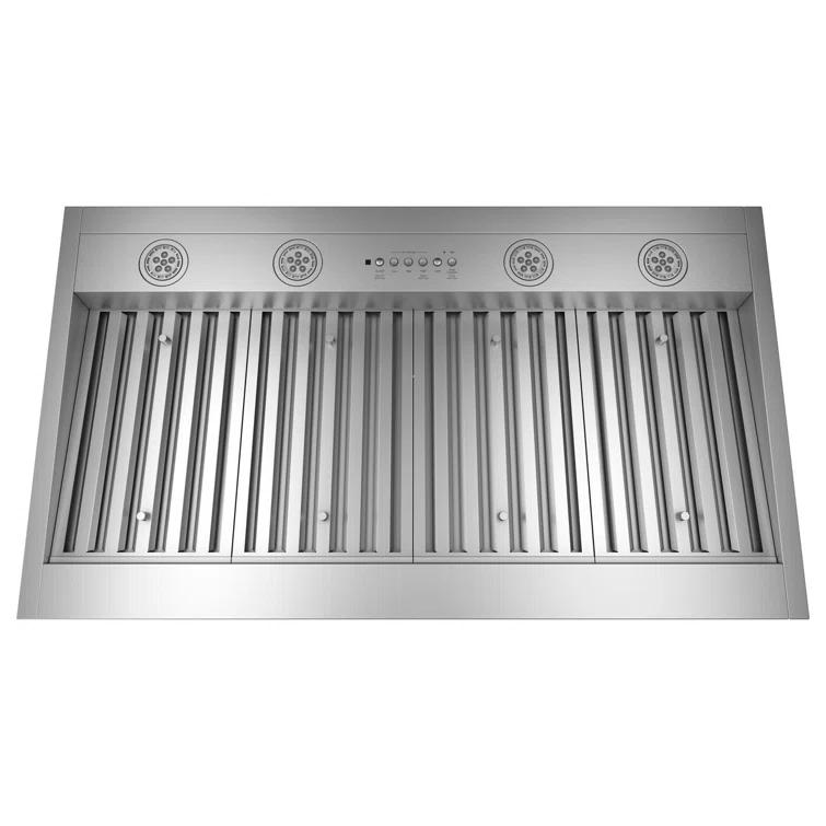 39.75" 1220 CFM Convertible Insert Range Hood in Stainless Steel with Nightlight Wi-Fi Remote Control Included