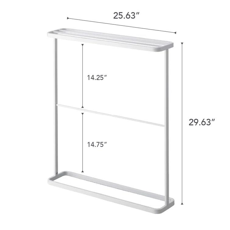 Yamazaki Home Bath Towel Hanger - Bathroom Organizer Storage Holder Dry Rack, Steel