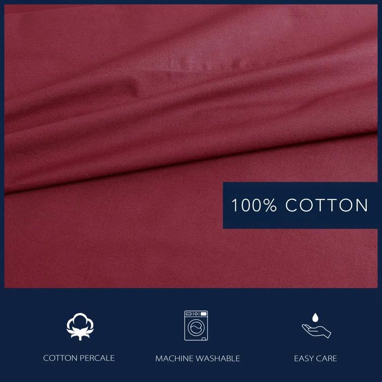 Nautica Solid Cotton Percale Sheet Sets