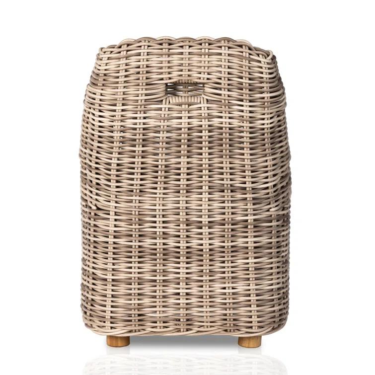 Dalva Polyethylene (PE) Wicker Wicker Outdoor Dining Side Chair with Cushion