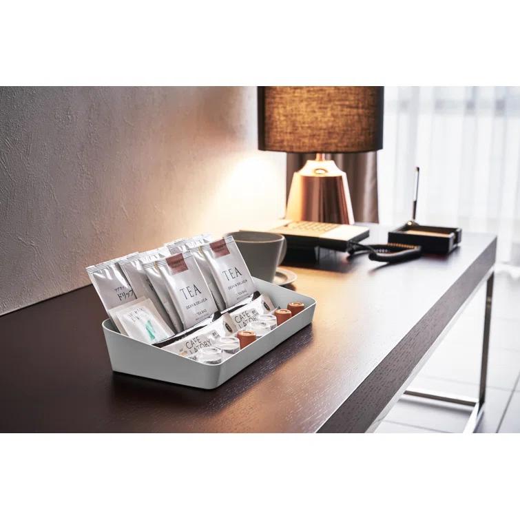 Yamazaki Home Space Saving Vanity Tray, Sloped, Steel, Large