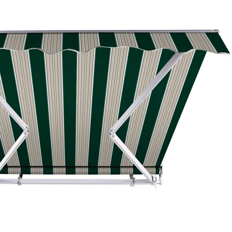 Advaning 10.5'' Fabric, Metal Cover Retractable Patio Awning