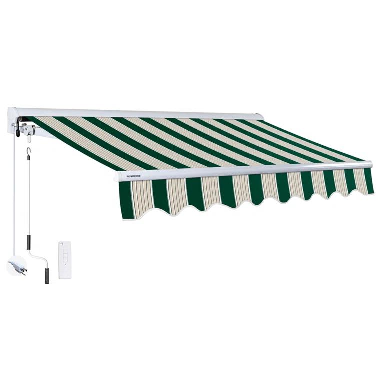 Advaning 10.5'' Fabric, Metal Cover Retractable Patio Awning