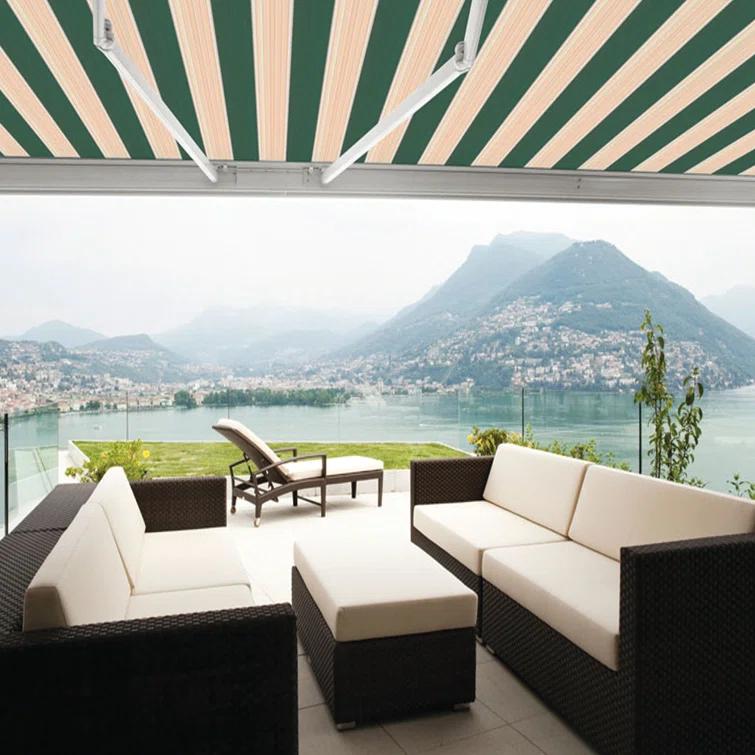 Advaning 10.5'' Fabric, Metal Cover Retractable Patio Awning
