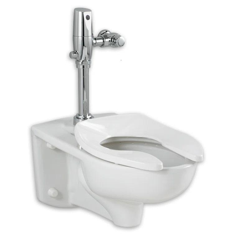 American Standard 2257.528.020 American Standard Afwall 1.28 Gallons GPF Elongated Wall Mounted Flushometer Toilet (Seat Not Included)