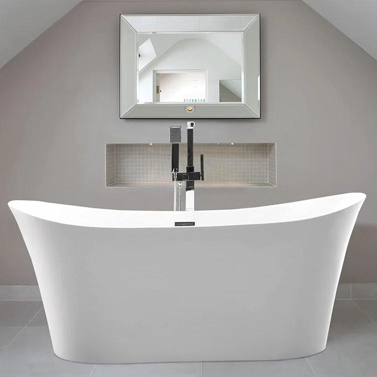 67" x 31" Freestanding Soaking Bathtub