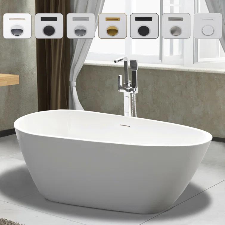 Freestanding Soaking Acrylic Bathtub