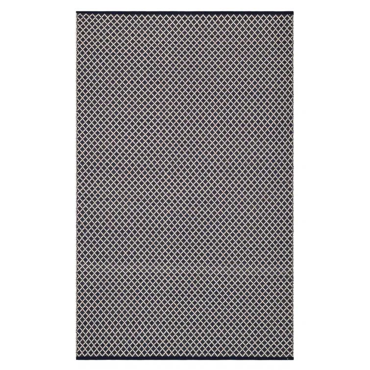 Trellis Navy Handwoven Indoor/Outdoor Rug