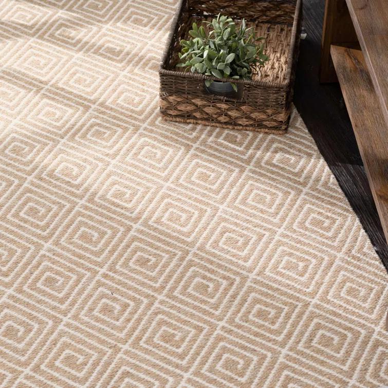 Geo Diamond Natural/Ivory Handwoven Wool Rug