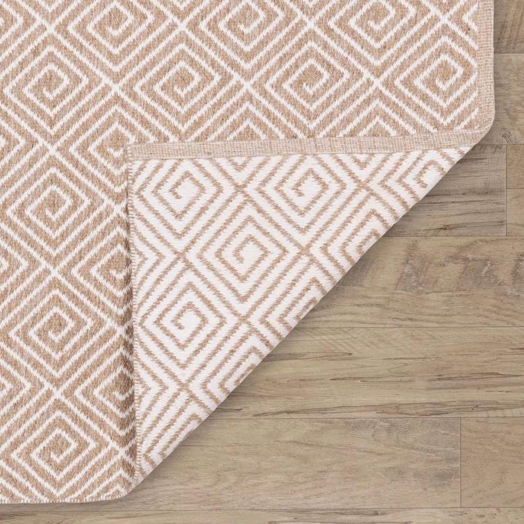 Geo Diamond Natural/Ivory Handwoven Wool Rug