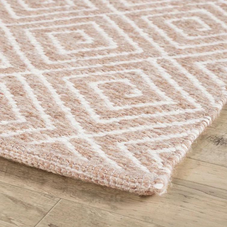 Geo Diamond Natural/Ivory Handwoven Wool Rug