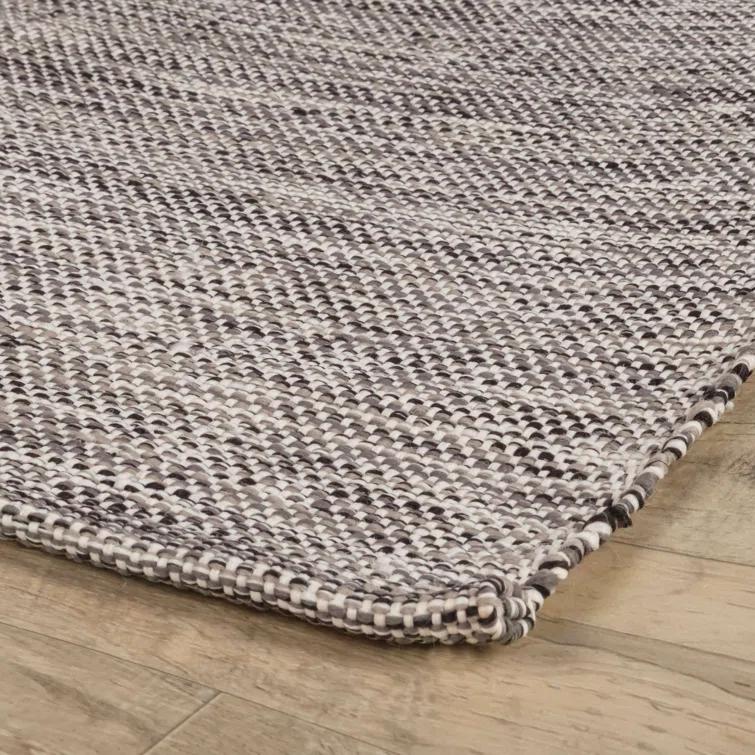 Solid Grey Handwoven Handwoven Indoor/Outdoor Rug