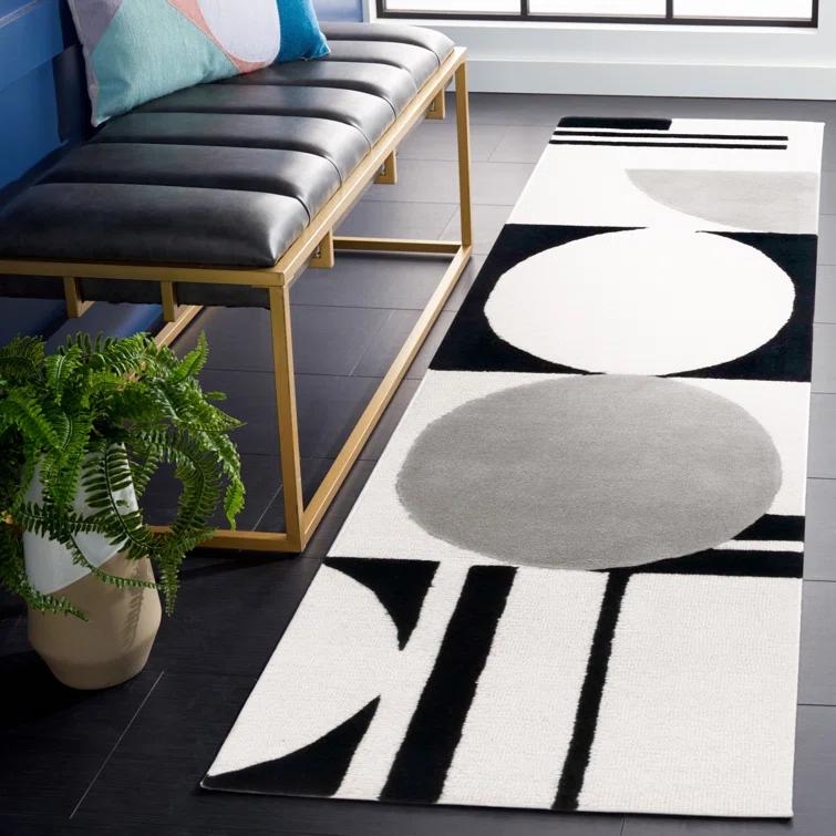 Rodeo Drive RD856 Hand Tufted Area Rug - Grey/Black - 3'x5' - Safavieh.