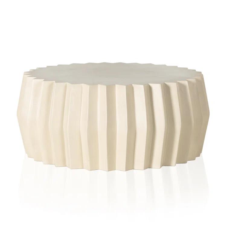 Davila Round Indoor / Outdoor Coffee Table - Ivory