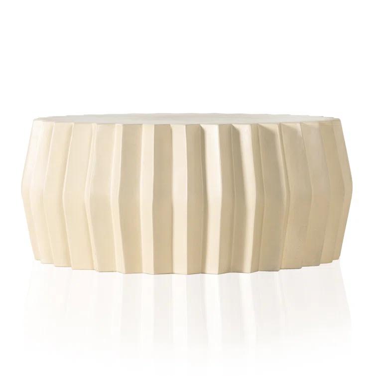 Davila Round Indoor / Outdoor Coffee Table - Ivory
