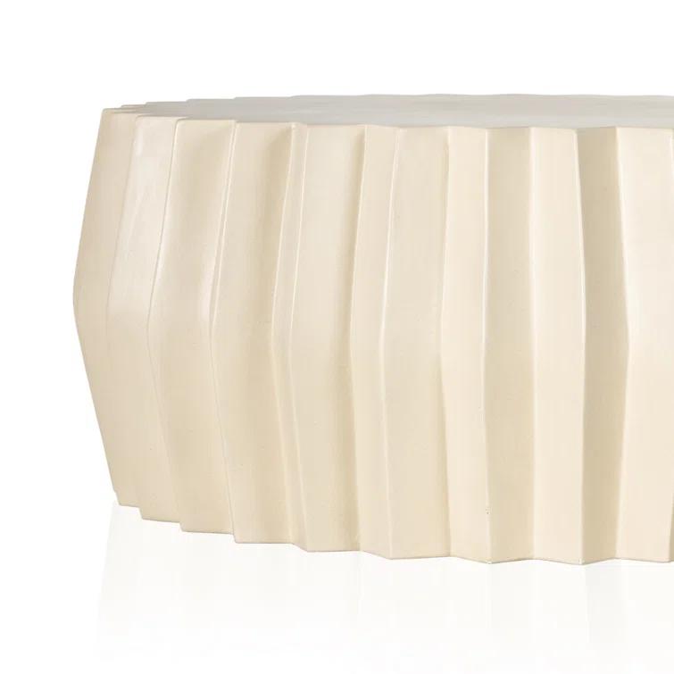 Davila Round Indoor / Outdoor Coffee Table - Ivory