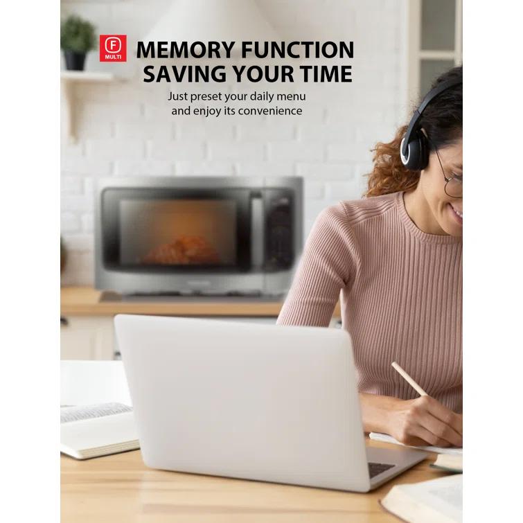 Toshiba TOSHIBA 1.6 Cu.ft Countertop Microwave Oven, Inverter, Smart Sensor, 13.6" Turntable, 1250W, Silver ML-EM45PIT(SS)