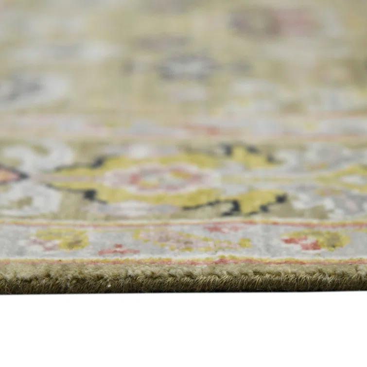 Gold Hand-Knotted Wool Persian-Inspired 10'x14' Area Rug