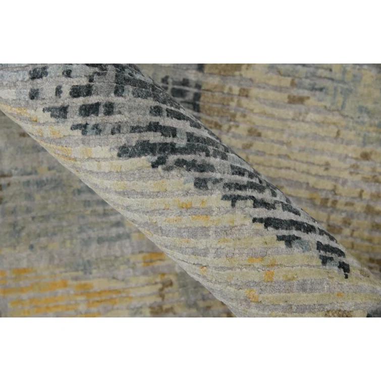 AMER Rugs Majestic Voilie Hand-Knotted Wool/Silk Area Rug in Ivory