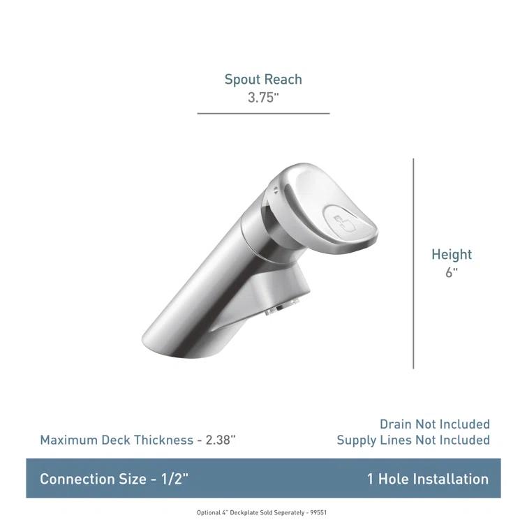 M-Press One Handle Centerset Metering Bathroom Single Hole Faucet