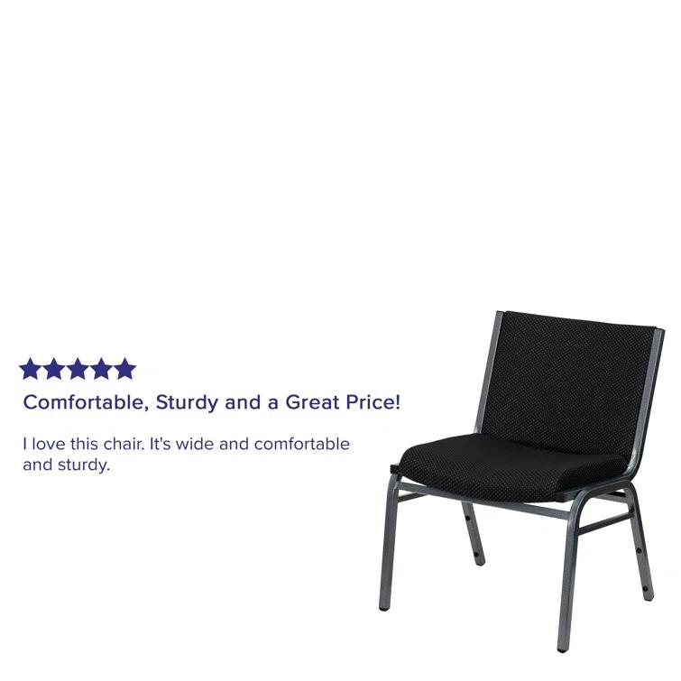 Flash Furniture Divine Multipurpose Big & Tall 1000 lb. Rated Stacking Guest Chairs for Business or Home Use (Set of 2)