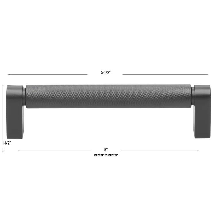 Kapri Collection 5-1/16" Center to Center Knurled Cabinet Bar Pull