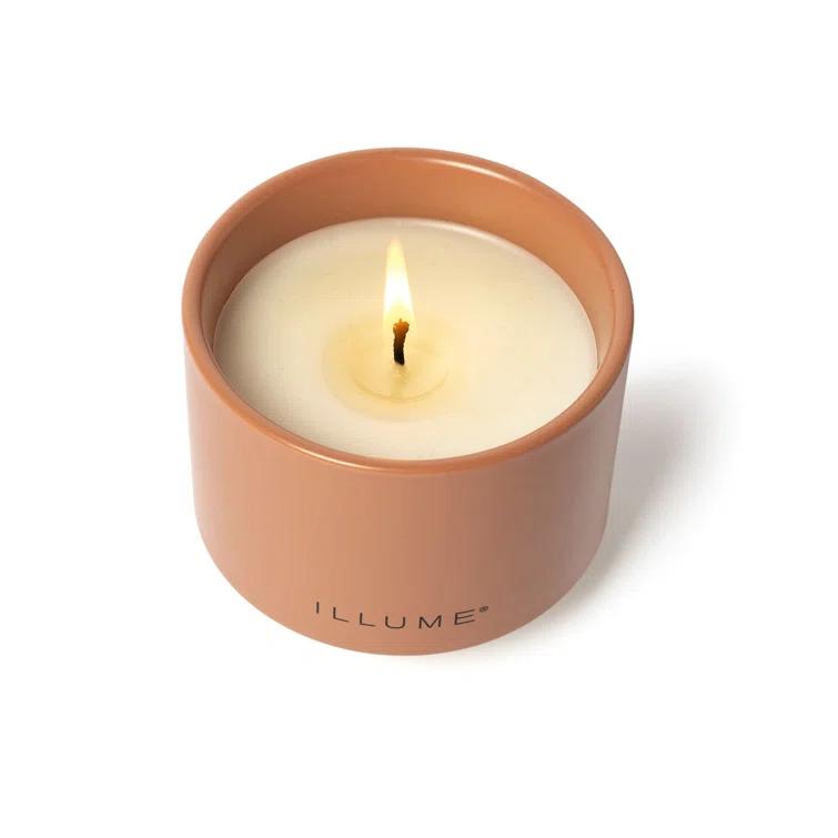 Laya Terra Tabac Scented Jar Candle with Ceramic Holder