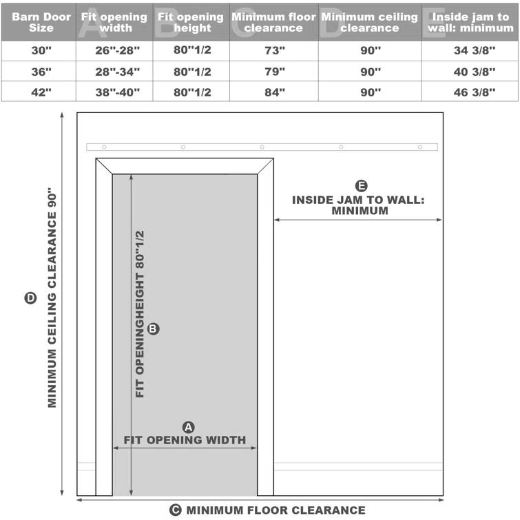 ARK DESIGN 84"H Wood and Primed Bookshelf Style Barn Door with Mounting Hardware Kit