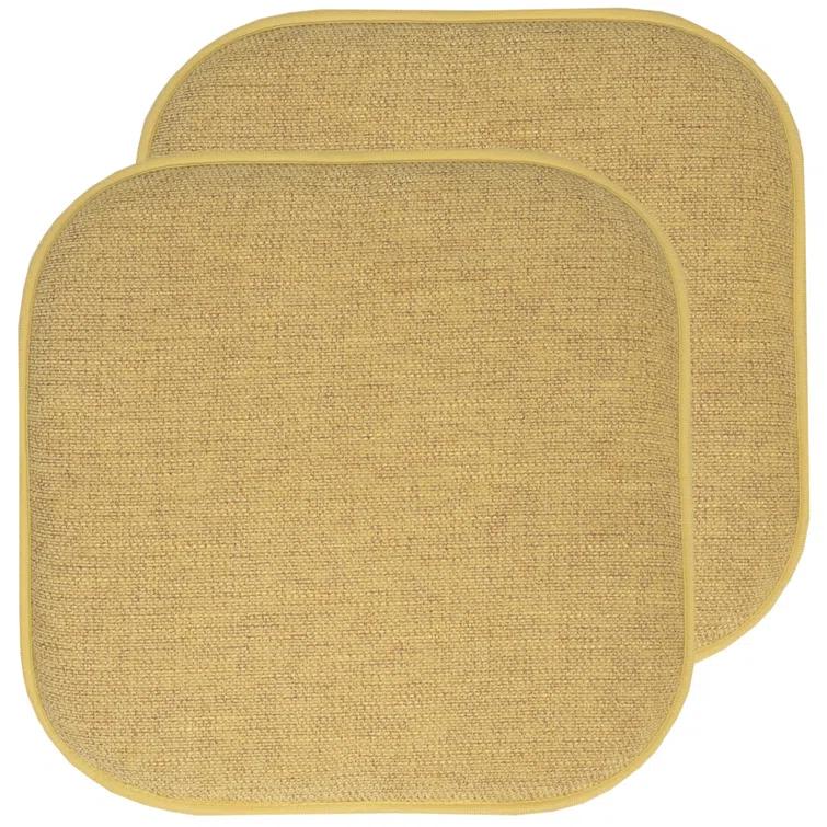Sweet Home Collection Alexis Memory Foam No Slip Back 16" x 16" Chair Pad Cushion