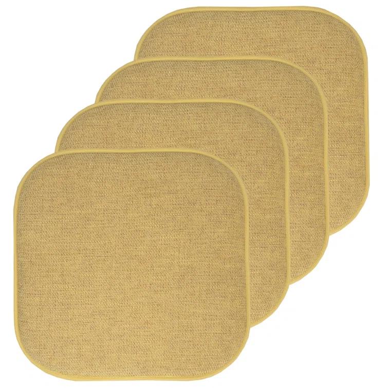 Sweet Home Collection Alexis Memory Foam No Slip Back 16" x 16" Chair Pad Cushion