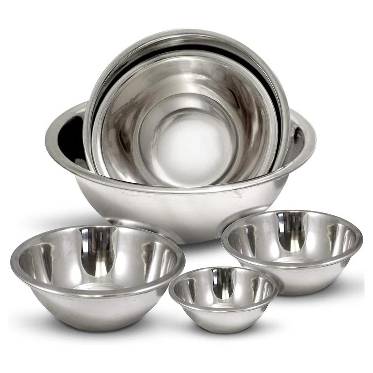 Stainless Steel 6 Piece Nested Mixing Bowl Set (Set of 6)
