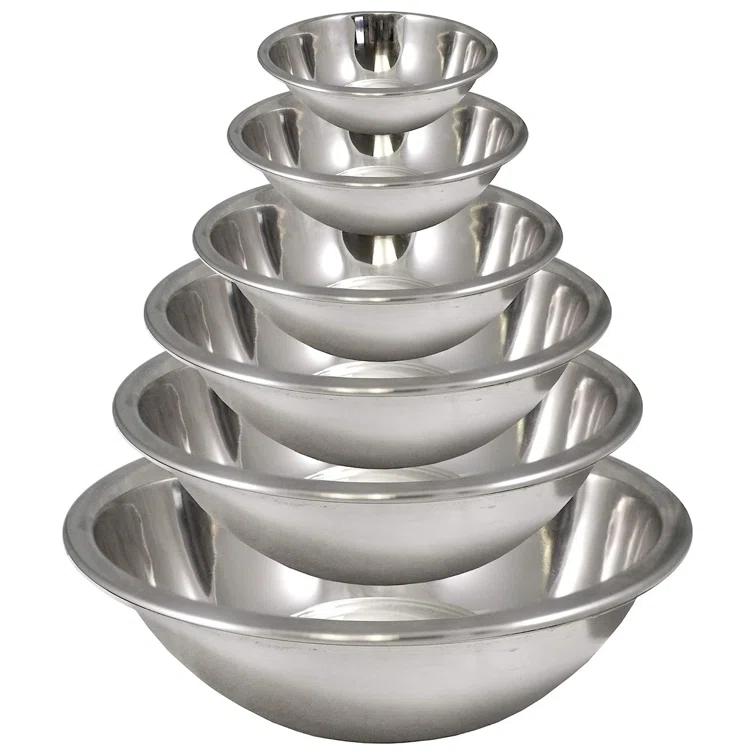 Stainless Steel 6 Piece Nested Mixing Bowl Set (Set of 6)