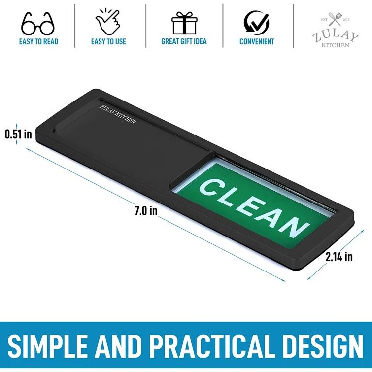 Zulay Kitchen Acrylic Dishwasher Clean Dirty Magnet Sign