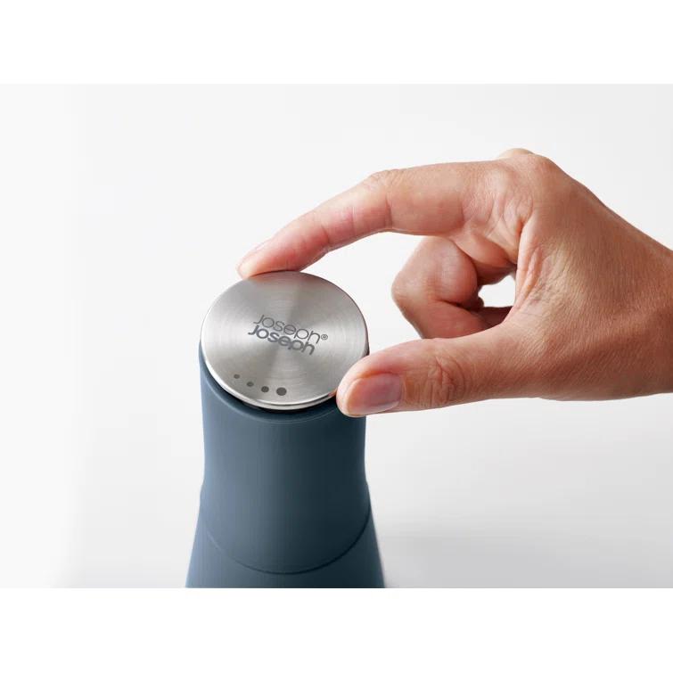 Sky Blue and Dark Blue Non-Spill Salt and Pepper Mill Set