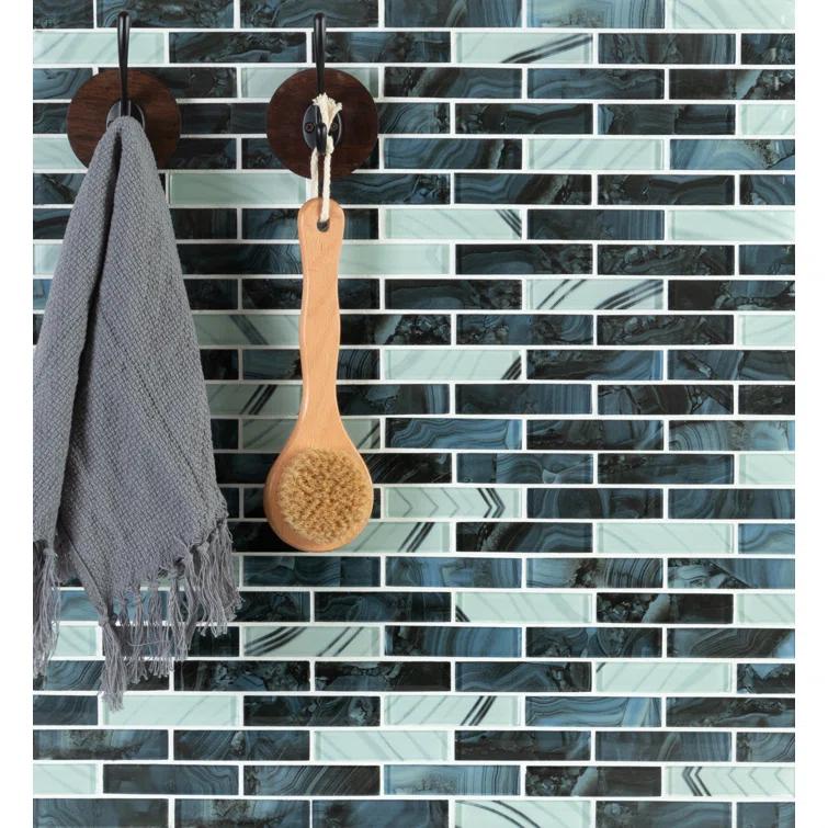 Impressions 1" x 4" Straight Edge Glass Mosaic Tile