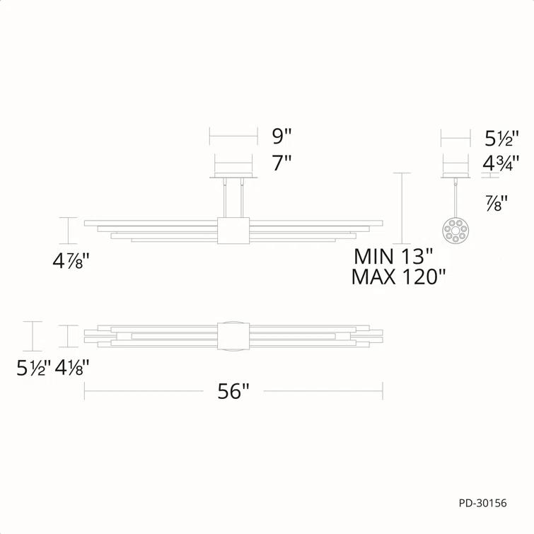 Luzerne 1 - Light LED Kitchen Island Pendant