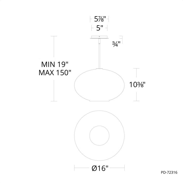 Illusion Single Light Glass Dimmable LED Pendant