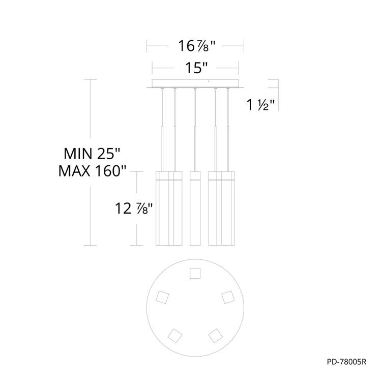 Minx Cluster LED Lights Round Pendant