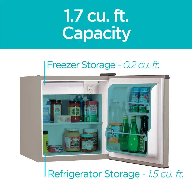 BLACK+DECKER BCRK Series 1.7 cu. ft. Freestanding Mini Fridge with Freezer