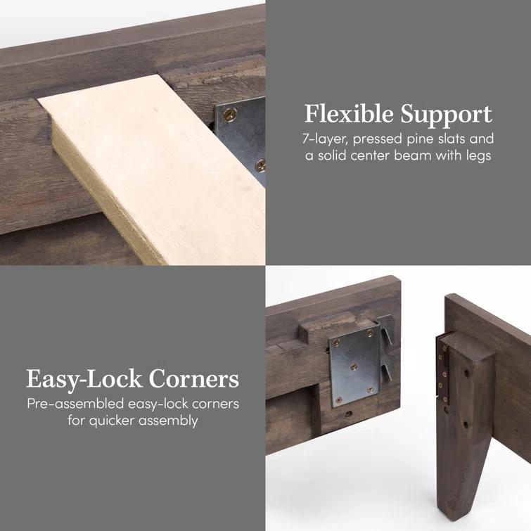 Dedrie Solid Wood Bed