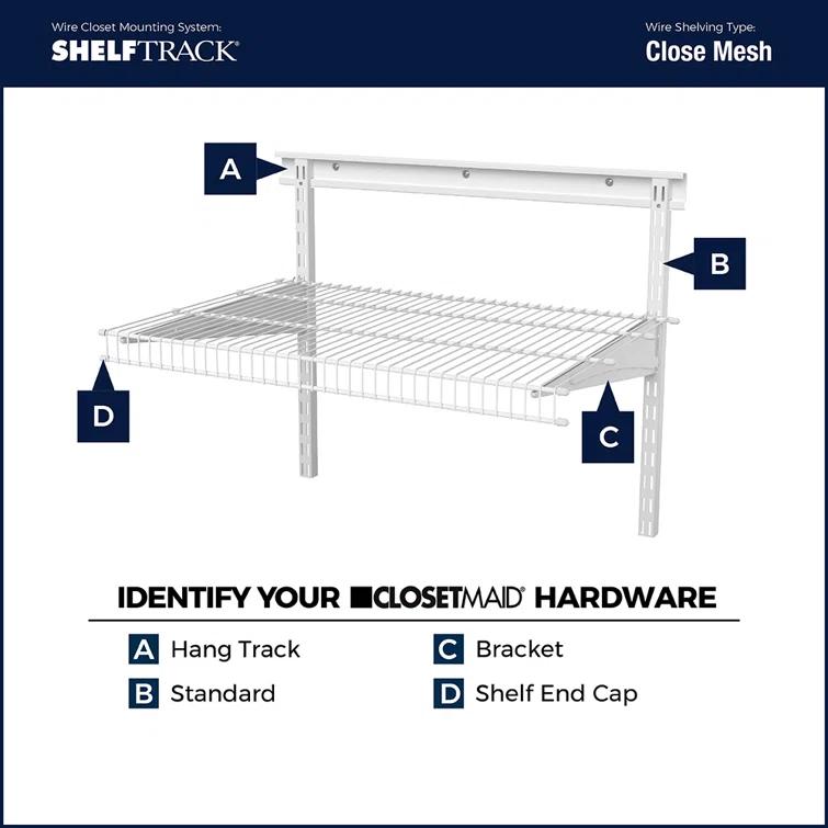 ClosetMaid ShelfTrack Wire Shelving Bracket