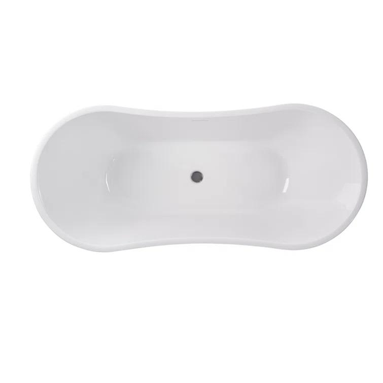Ophelia 71" x 32'' Freestanding Soaking Acrylic Bathtub