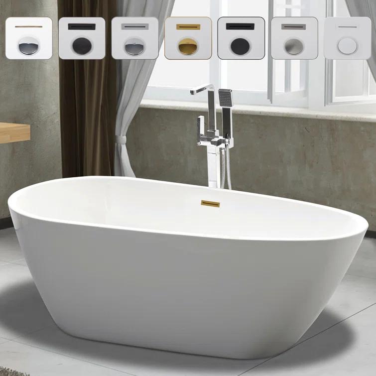 Freestanding Soaking Acrylic Bathtub