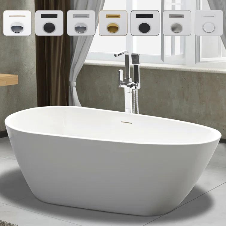 Freestanding Soaking Acrylic Bathtub
