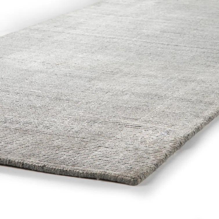 Transitional Handmade Grey/Beige Wool-Viscose Blend Rug 10' x 14'