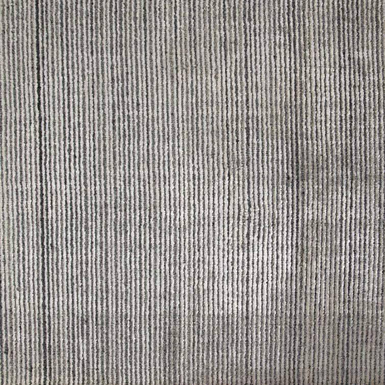 Transitional Handmade Grey/Beige Wool-Viscose Blend Rug 10' x 14'