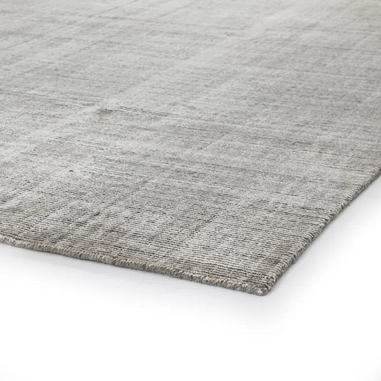Transitional Handmade Grey/Beige Wool-Viscose Blend Rug 10' x 14'