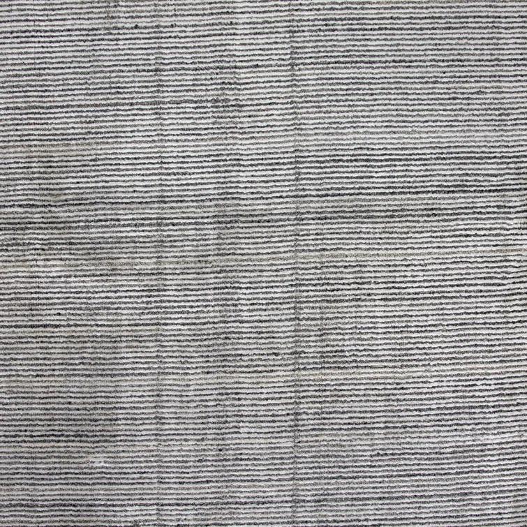 Transitional Handmade Grey/Beige Wool-Viscose Blend Rug 10' x 14'